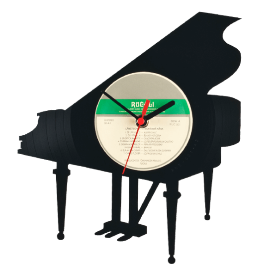 Re Vinyl Wall Clock Piano