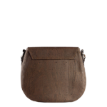 Dark Brown Cork handbag ELEGANCE from back