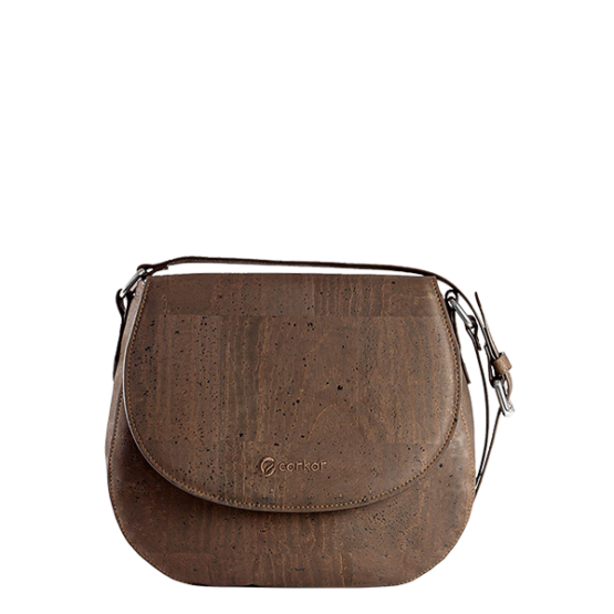 Dark Brown Cork handbag ELEGANCE