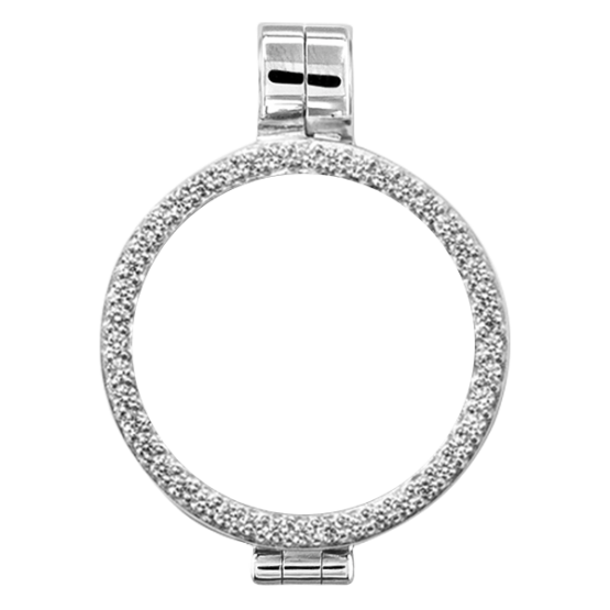A pendant with zircon diamonds, 24 mm