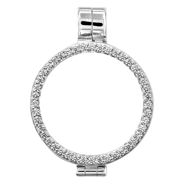 A pendant with zircon diamonds, 24 mm