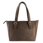 Dark Brown Cork handbag CLASSIC back
