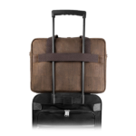 Dark Brown Cork briefcase for men with travel bag