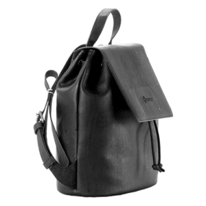 Black Cork backpack for women from side