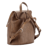 Dark Brown Cork backpack for women from back