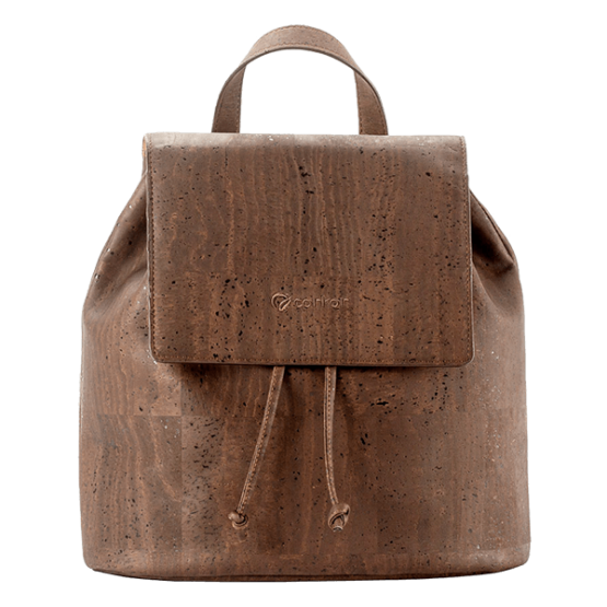 Dark Brown Cork backpack for women