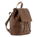 Dark Brown Cork backpack for women from side