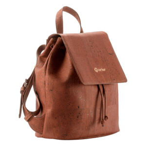Red Cork backpack for women from side