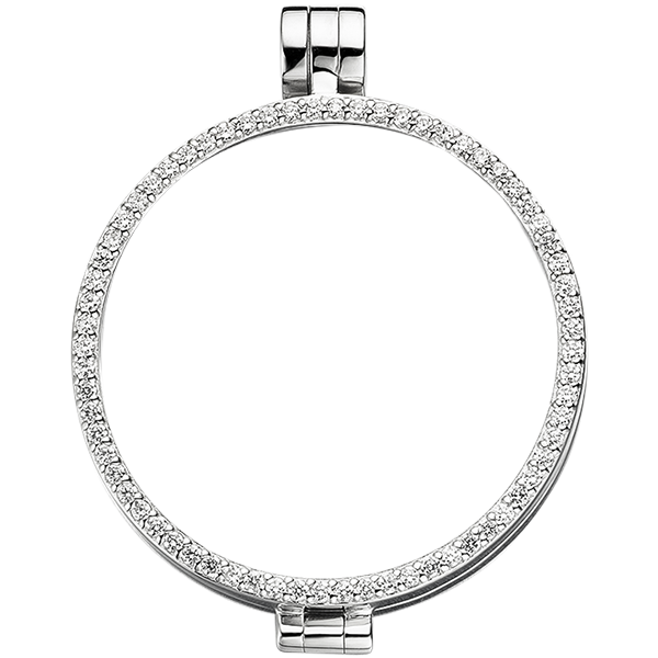 A pendant with zircon diamonds, 33 mm