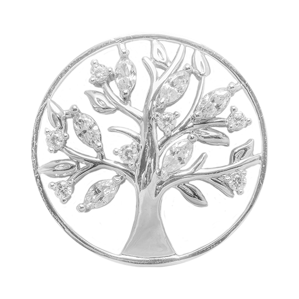 Tree of life with white zircon diamonds