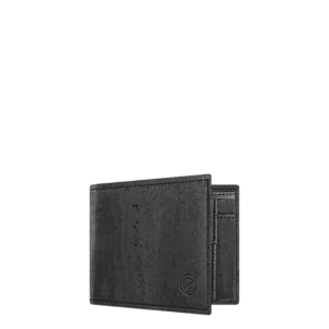 Black Cork wallet for men open