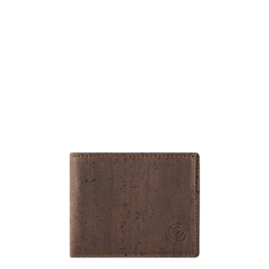 Dark brown Cork wallet for men