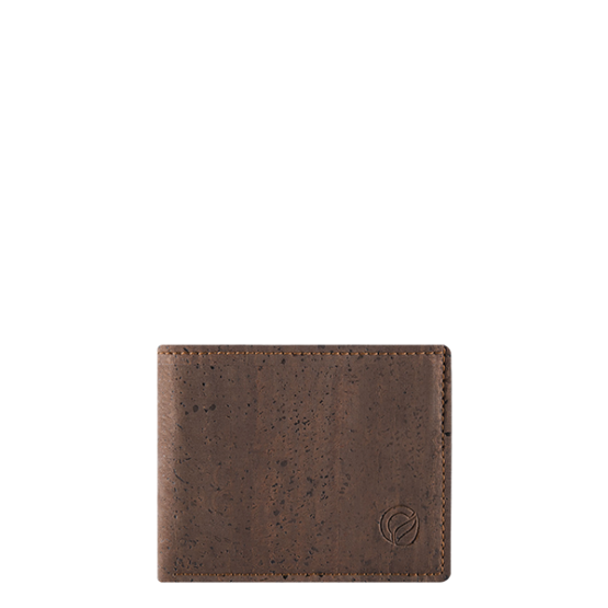 Dark brown Cork wallet for men