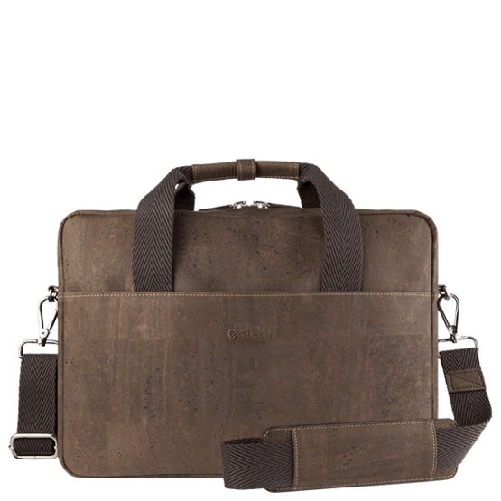 Dark Brown Cork briefcase for men