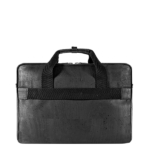 Black Cork briefcase for men back
