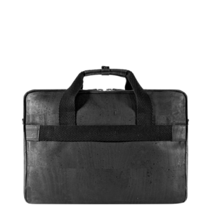 Black Cork briefcase for men back