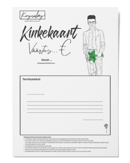 Kinkekaart "Mees"