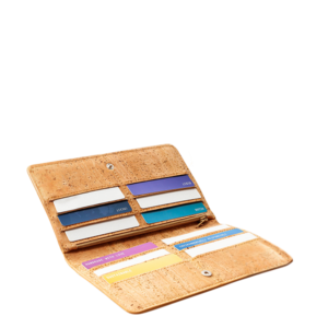 Natural Cork wallet for women inside